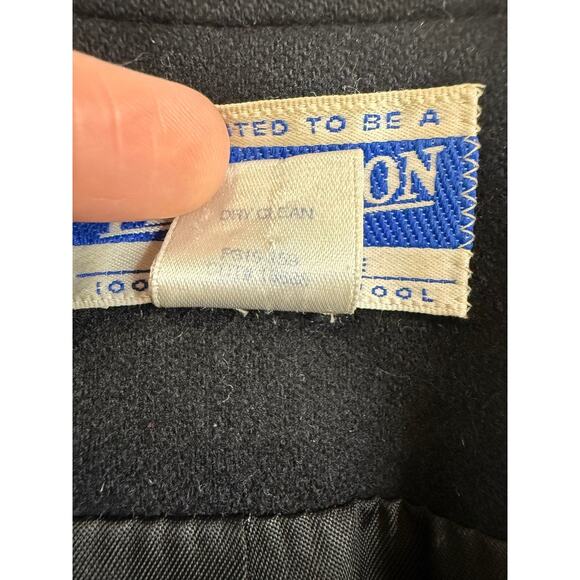 Pendleton Wool Blazer Size 4 Petite Black 100% Virgin Wool - Picture 5 of 8